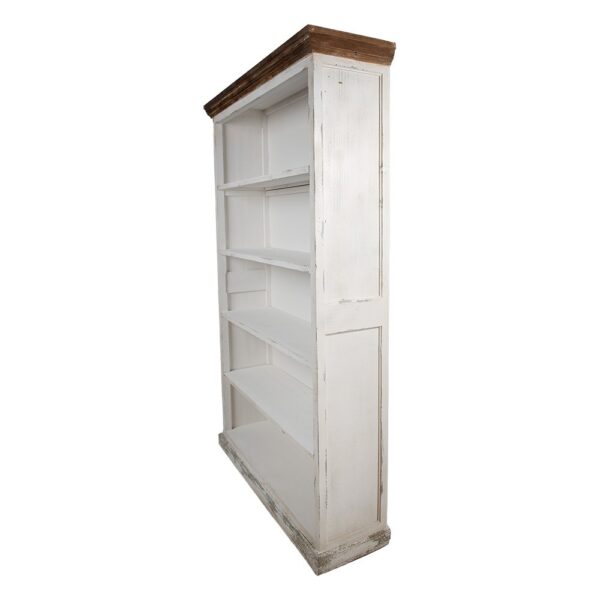 Bookcase Vintage White, Wood 120x36x195 cm - Image 2