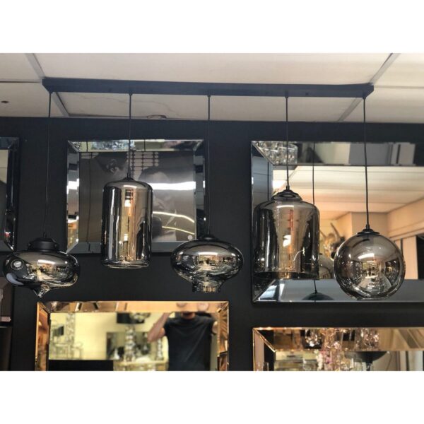 Ava Hanging Lamp with Smoke Glass 5-Light Mix - Image 5