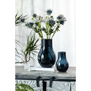 TOP selling glass vases: modern elegant large vase in deep blue quality glass, DAVOS15