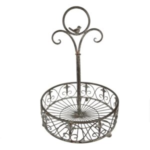 charming country-style Iron basket Ø 33x49 cm