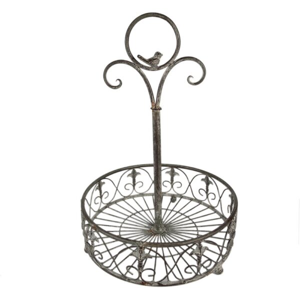 charming country-style Iron basket Ø 33x49 cm