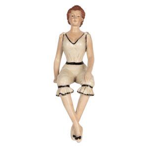 Vintage inspired bathing woman 12x10x29 cm