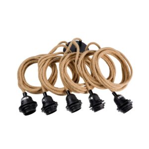 Fitting for Pendant Lamps - Ceiling - Natural Black - 5 Fittings