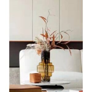 retro style thick glass vase XXL,series: TYLER 46AM, 9mm thick glass luxury edition