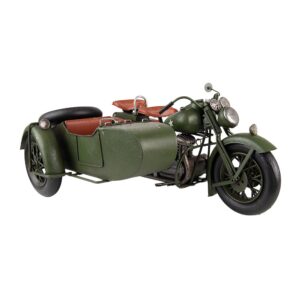 Retro-style miniature motorcycle with sidecar 38x26x18 cm