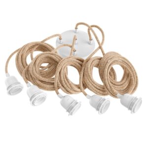 Fitting for Pendant Lamps - Ceiling - Natural White - 5 Fittings