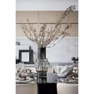 retro style thick glass vase XXL,series: TYLER 46GR, 9mm thich luxury glass