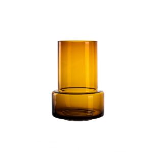 Retro style modern classy design glass vase, amber color, TYLER 12AM