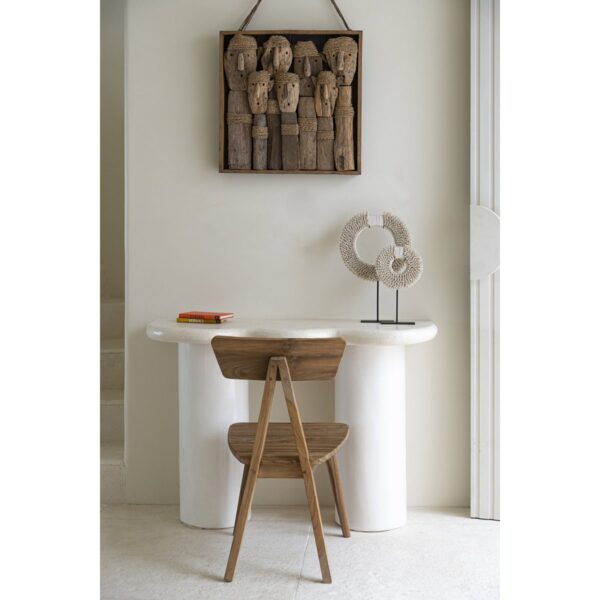 The Papua Shell Disc on Stand - White - S - Image 3
