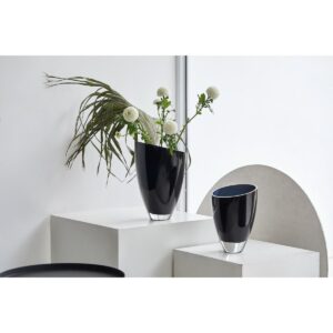 modern glass vase elegant dark blue, BULED25IB, 9mm luxury glass
