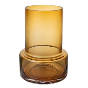 LUXURY 9mm glass vase, amber color: TYLER 25 retro design style