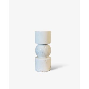 CANDLE STICK | MARBLE | WHITE S H19.5cm*W8cm D 8cm