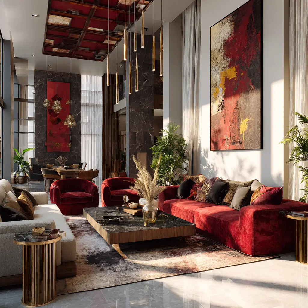 Red Lounge Look 