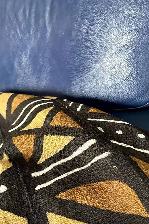 Material Mix Blue Leather