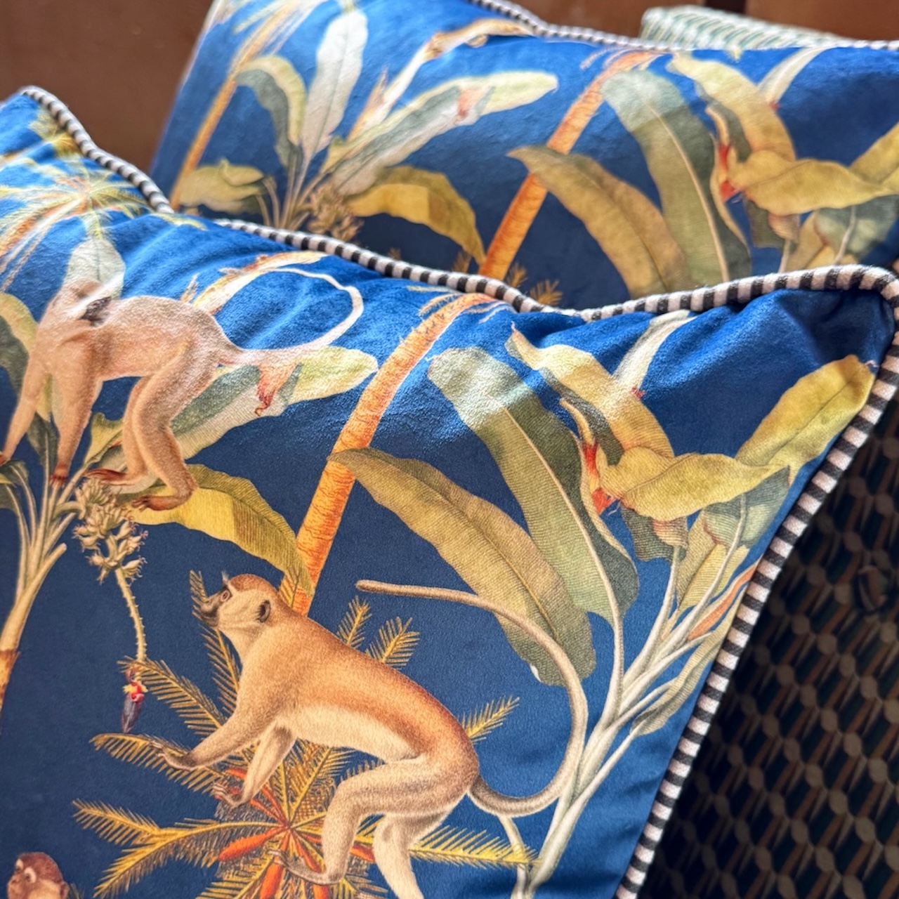 Hayward & Haines Designer Scatter Cushion - Monkey Tricks - Image 2